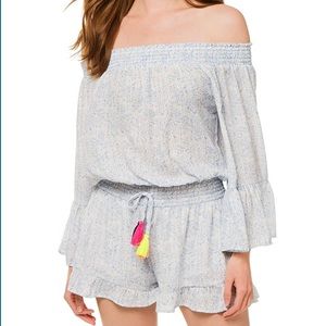 NWT Surf Gypsy Off the Shoulder Cover Up Romper